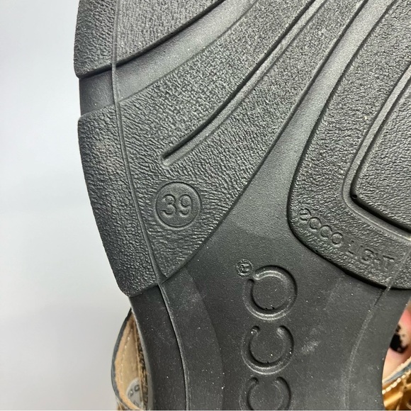 Ecco brown croc print slip on sandals size 39 - Picture 7 of 7